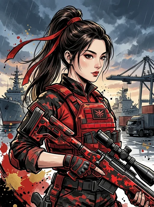 孫尚香　現代版（女狙擊手）